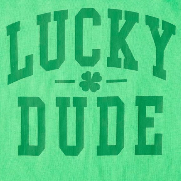🔥3/$15🔥NWT The Childrens Place Toddler “Lucky Dude” Irish Tee - Green, Size 5T - Picture 2 of 6